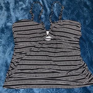 White & Black Bathing Suit